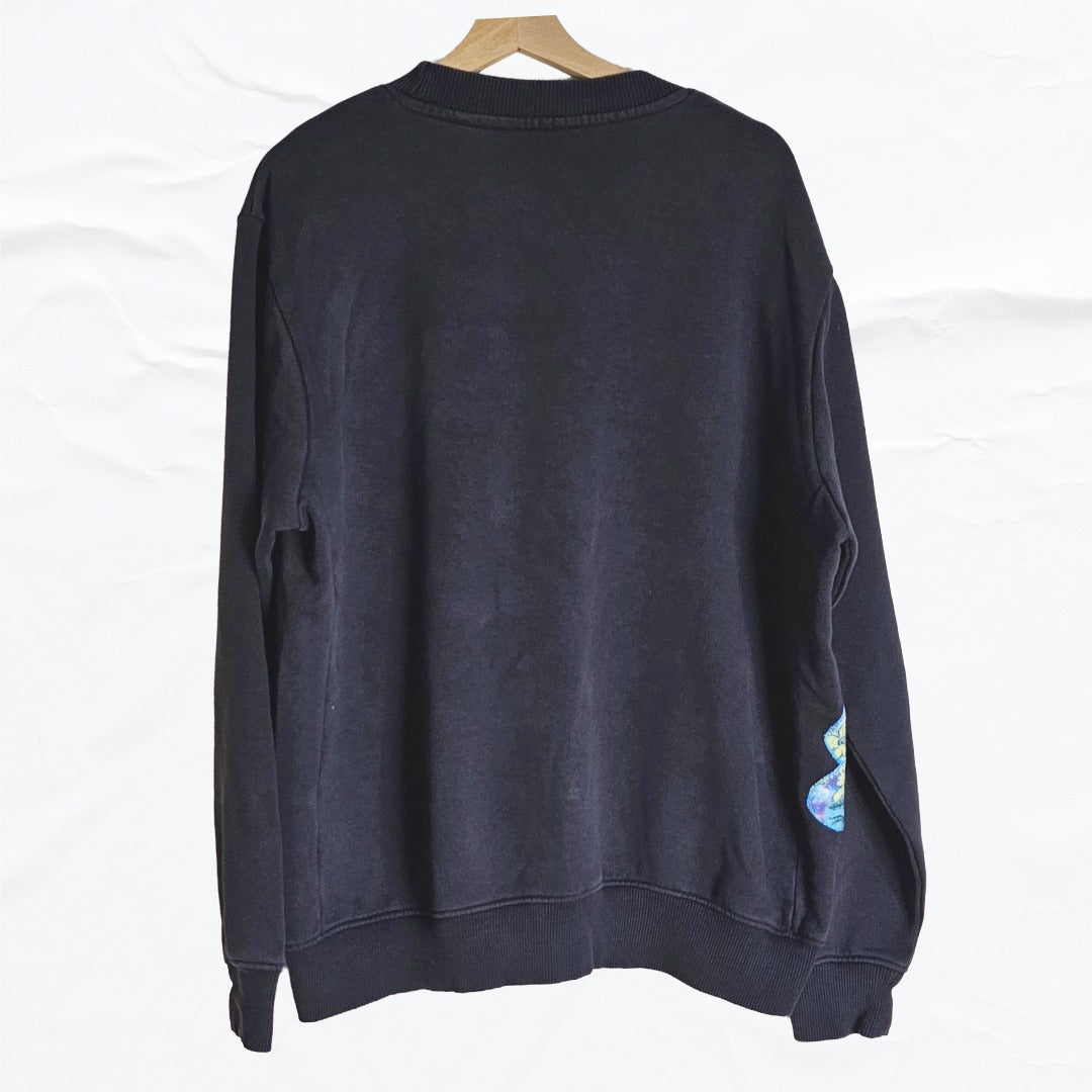 The Boho Floral-Applique Sweatshirt [L]